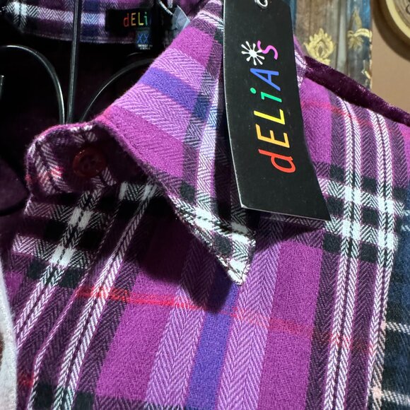 Dolls Kill Dolls Kill x dEliA*s patchwork plaid buttondown - Picture 5 of 6